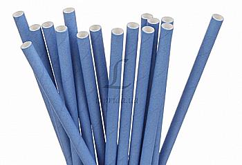 Трубочка д/коктейлей голубая, 5-63345