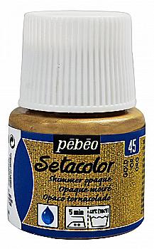 Фарба для світлих тканин Setacolor 45 мл непрозора блискуча, золота, 295-045 Pebeo Фарба для світлих тканин Setacolor 45 мл непрозора блискуча, золота, 295-045 Pebeo