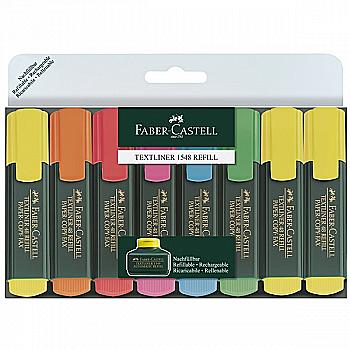 Набор маркеров текстовых Textliner 1548 Refill 8 шт. (6+2 желтых), 154862 Faber-Castell Набор маркеров текстовых Textliner 1548 Refill 8 шт. (6+2 желтых), 154862 Faber-Castell