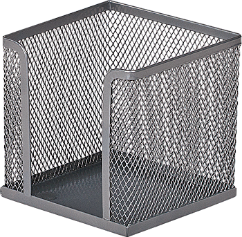 Бокс для бумаг 100*100*100 мм, метал, серебро BM.6215-24