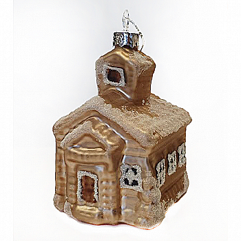 Ялинкова прикраса Будиночок 6*4,9*7,8 см, золотий, YQU0380-2 Ялинкова прикраса Будиночок 6*4,9*7,8 см, золотий, YQU0380-2