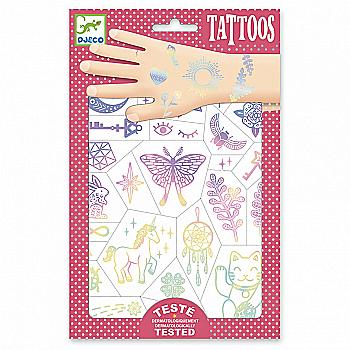 Набор наклеек на тело с радужным переливом "Талисманы", DJ09596