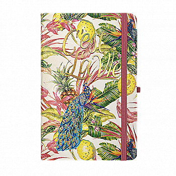 Книга записная Tropical на резинке, 136х207мм, 96 л., кл., офсет крем., тв.лам.обл., персиковая, BM.255112-46 Книга записная Tropical на резинке, 136х207мм, 96 л., кл., офсет крем., тв.лам.обл., персиковая, BM.255112-46