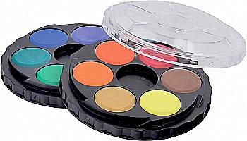 Краски акв., 12 цв. круглая пласт. упаковка, б/к, 171503 KIN Краски акв., 12 цв. круглая пласт. упаковка, б/к, 171503 KIN