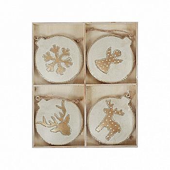 Набір підвісок Кулька 4 шт 19.5*17*1.8 см, 107228 Набір підвісок Кулька 4 шт 19.5*17*1.8 см, 107228