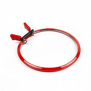 Пяльцы пружинные для вышивания и штопки "Nurge", d=126 мм, 160-2, красные, ТМ "Чарівна мить"