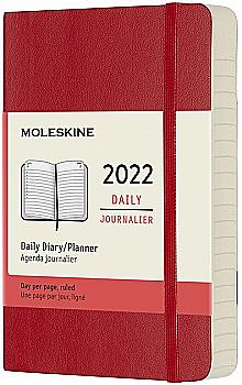 Дневник 2022 карманный, красный мягкий, Moleskine, DSF212DC2Y22 Дневник 2022 карманный, красный мягкий, Moleskine, DSF212DC2Y22