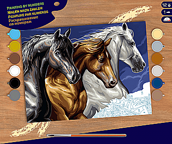 Набір для творчості Sequin Art Painting by numbers Senior Дикі коні, SA1040 Набір для творчості Sequin Art Painting by numbers Senior Дикі коні, SA1040