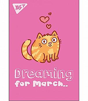 Блокнот А7/48 кл клей "Fluffy cats", 891424