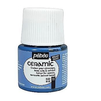 Фарба лакова по склу та кераміці Ceramic 45 мл, синя, 025-035 ТМ "Pebeo" Фарба лакова по склу та кераміці Ceramic 45 мл, синя, 025-035 ТМ "Pebeo"