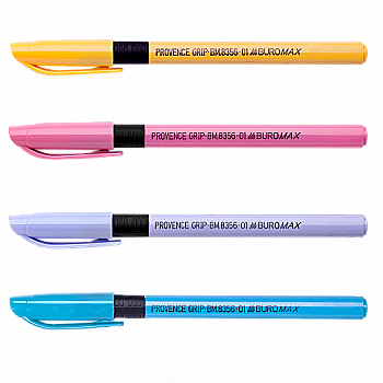 Ручка масляная синяя, с резиновым грипом BM.8356-01