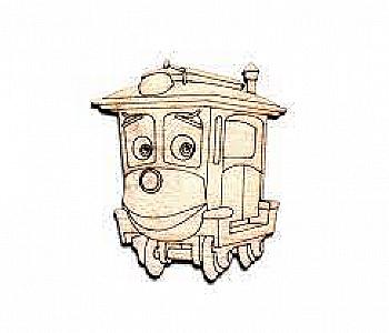 Заготівка-магніт дерев`яна "Вагончик", LK022 Заготівка-магніт дерев`яна "Вагончик", LK022