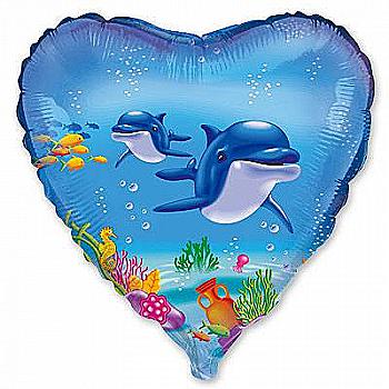 Куля повітряна 18" Дельфіни Ф, 1202-0427