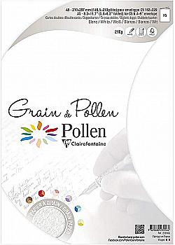 Заготовка д/открыток сложенная зернистая Pollen 148,5*210 мм/210 г, White/Белый, 23916C Заготовка д/открыток сложенная зернистая Pollen 148,5*210 мм/210 г, White/Белый, 23916C