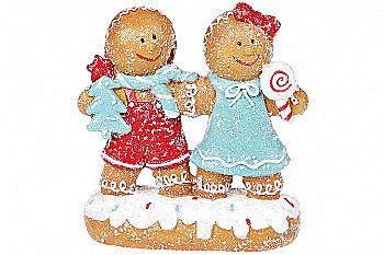 Фігура декоративна "Пряникова парочка" 12,5 см, 813-121 Фігура декоративна "Пряникова парочка" 12,5 см, 813-121