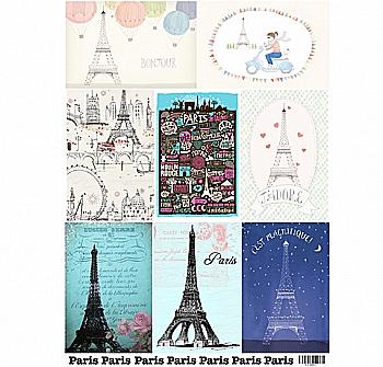 Декупажна карта 29,5*42 Ейфелева вежа