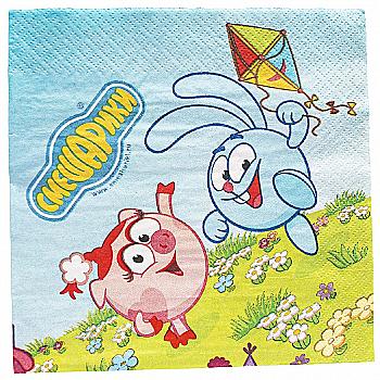 Салфетка Смешарики 33 см 16 ед/А 1502-0651