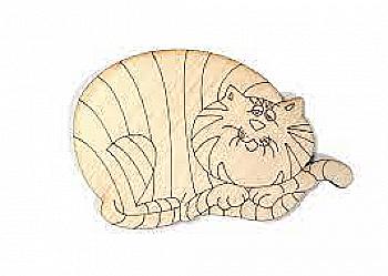 Заготівка-магніт дерев`яна "Кіт "Мурчун" 90*60 мм, ZS156 Заготівка-магніт дерев`яна "Кіт "Мурчун" 90*60 мм, ZS156