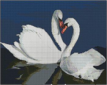 Набір з алмазною мозаїкою "Лебеді" 40*50 см, FA40798, ТМ "Strateg"