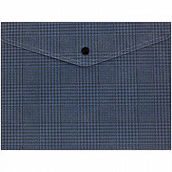 Папка на кнопці А5+, Tartan Blue, 1496-19-A