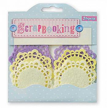 Набір серветок повстяних, 6шт/уп. (бузкові, жовті, білі), 951704