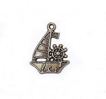Набір металевих підвісок Парусник 29*22 мм, 10 шт