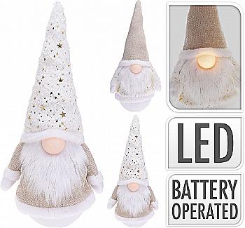 Украшение новогоднее Фигурка "Гном с LED-носом" 43 см, бело-красный (2 вида в ассорт.), AQS000500 Украшение новогоднее Фигурка "Гном с LED-носом" 43 см, бело-красный (2 вида в ассорт.), AQS000500