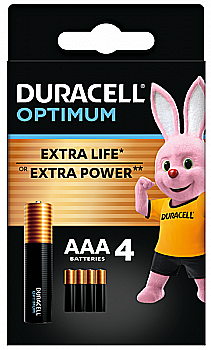 Батарейка DURACELL LR03 KPD 04*10 Optimum AAA (4 шт/бл.) цена указ. за бл. Батарейка DURACELL LR03 KPD 04*10 Optimum AAA (4 шт/бл.) цена указ. за бл.