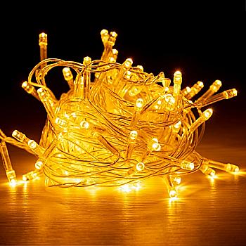 Электрогирлянда светодиодная нить 5 м, 100 LED, теплый белый, 973754