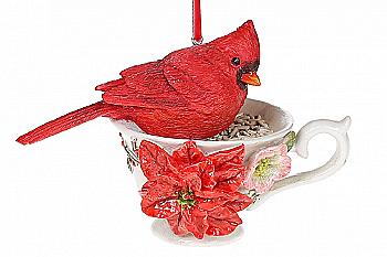 Фігурка підвісна "Птах Кардинал" 9 см, червоний, 838-293