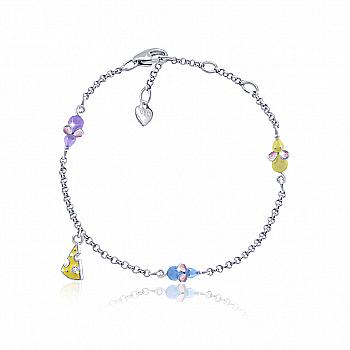 Браслет на ланцюжку "Мишеня з сиром", жовтий, 419565300605