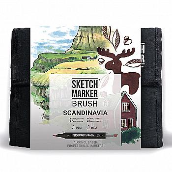 Набор маркеров SKETCHMARKER Brush "Скандинавия" 36 шт, SMB-36SCAND Набор маркеров SKETCHMARKER Brush "Скандинавия" 36 шт, SMB-36SCAND