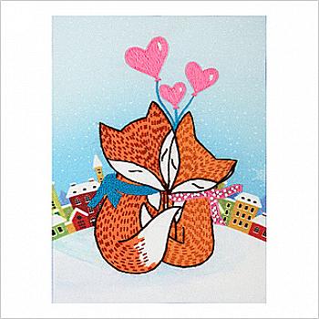 Набір для вишивання нитками "Кохання лисенят" М-0778, ТМ "ВДВ" Набір для вишивання нитками "Кохання лисенят" М-0778, ТМ "ВДВ"