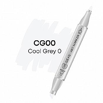Маркер двухсторонний Cool Gray 0 - Холодный серый 0, CG00, 99IDEAS Маркер двухсторонний Cool Gray 0 - Холодный серый 0, CG00, 99IDEAS