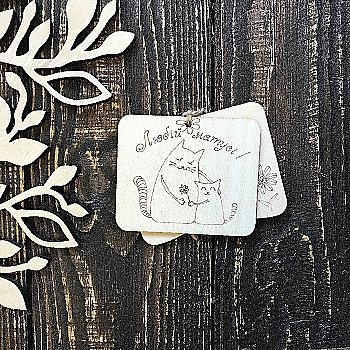 Открытка Эко из фанеры ручной работы "Киски. Дорогой мамочке" 7,2*9,2 см, 000482 ArtBober Открытка Эко из фанеры ручной работы "Киски. Дорогой мамочке" 7,2*9,2 см, 000482 ArtBober