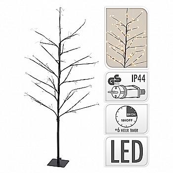Ялинка декоративна з LED-підсвіткою 120 см/240 мікроламп, коричневий дріт 5 м, AX5306320 Ялинка декоративна з LED-підсвіткою 120 см/240 мікроламп, коричневий дріт 5 м, AX5306320