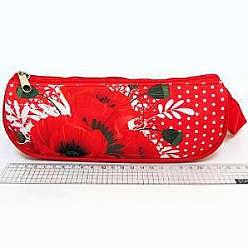 Пенал треугольный 1 змейка "Маки", JO-16132 Пенал треугольный 1 змейка "Маки", JO-16132