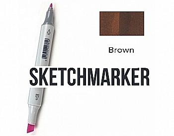 Маркер SKETCHMARKER, 2 пера: долото и тонкое, Brown - Коричневый, SM-BR10 Маркер SKETCHMARKER, 2 пера: долото и тонкое, Brown - Коричневый, SM-BR10