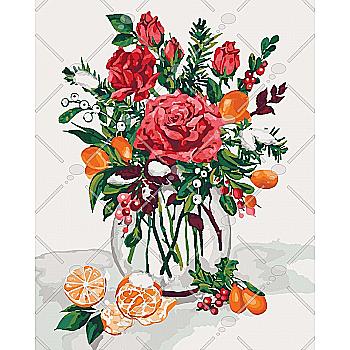 Картина по номерам 40*50 см Букеты "Сладкий вкус праздника", КН3028 Картина по номерам 40*50 см Букеты "Сладкий вкус праздника", КН3028