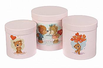 Подарункова коробка велика кругла, W7684