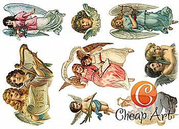 Карта декупажна А4 Ангельські голоси, 45 г/м², 00822 Карта декупажна А4 Ангельські голоси, 45 г/м², 00822