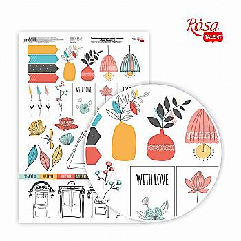 Бумага дизайнерская односторонняя А4 "Magic flowers" 9 глянцевая, 250 г/м2, Rosa Talent Бумага дизайнерская односторонняя А4 "Magic flowers" 9 глянцевая, 250 г/м2, Rosa Talent