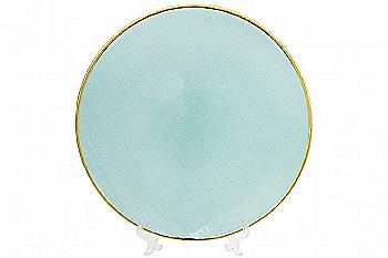 Тарілка сервірувальна 33 см, напівпрозора біла, 587-003