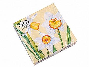 Набір серветок "Нарциси" 32*32 см, 20 шт, 694-002 Lefard