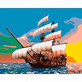 Набір для розпису по номерах 40*50 см "Білі вітрила", 953974