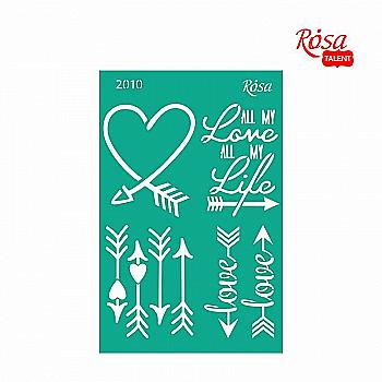 Трафарет самоклеящийся 13*20 см №2010 Love, Rosa Talent Трафарет самоклеящийся 13*20 см №2010 Love, Rosa Talent