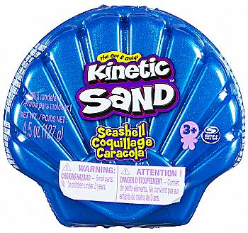 Набір піску для дитячої творчості Kinetic sand, Мушля блакитна, 71482B Набір піску для дитячої творчості Kinetic sand, Мушля блакитна, 71482B