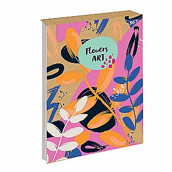Блокнот В5 80 арк. кл. "Flowers art" крафт, YES 151681