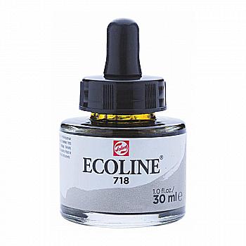 Краска акварельная жидкая Ecoline, (718), Серая теплая, 30 мл, Royal Talens Краска акварельная жидкая Ecoline, (718), Серая теплая, 30 мл, Royal Talens