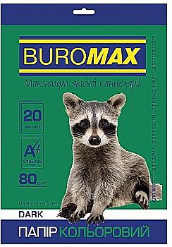 Папір А4 20 арк, 80 г/м2 Dark темно-зелений, BM.2721420-04